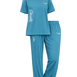 simple oversized cotton pajama set